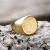 Simple Design Compass Stainless Steel Ring sold by GTHIC