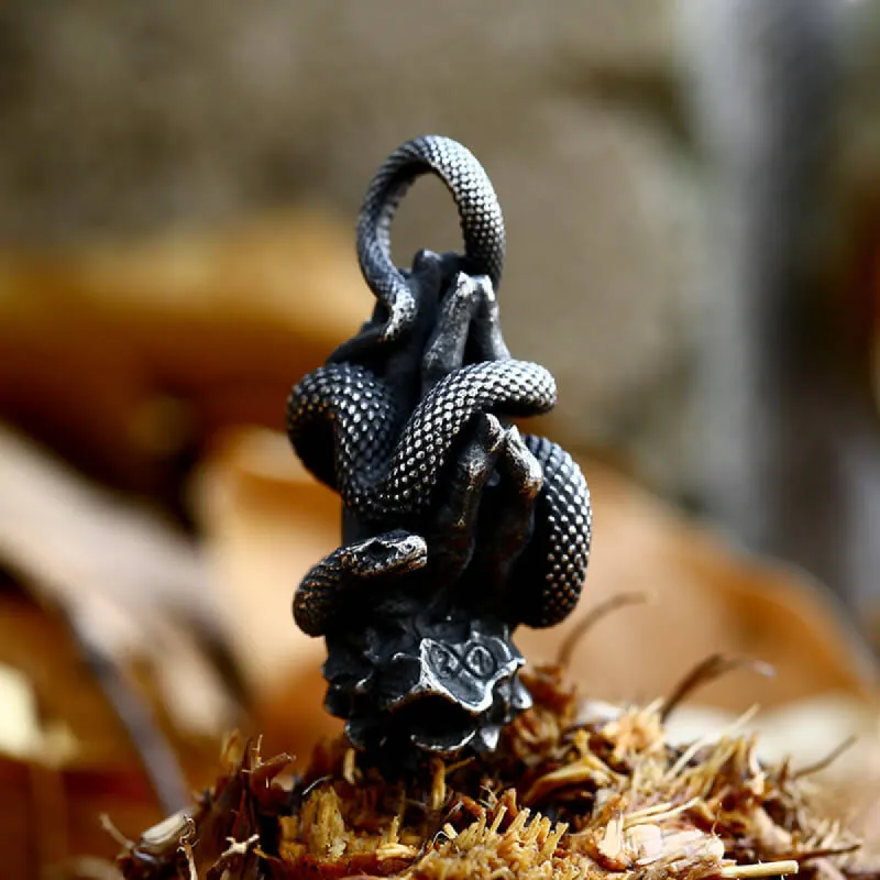 Snake Wrapped Fingers Stainless Steel Animal Pendant sold by GTHIC