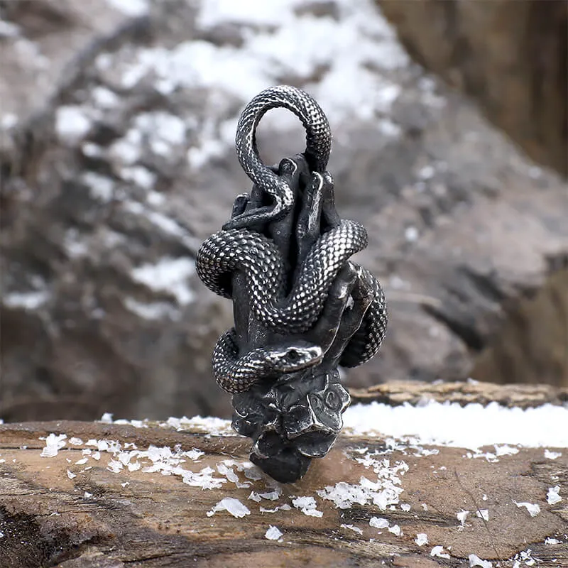 Snake Wrapped Fingers Stainless Steel Animal Pendant sold by GTHIC product image thumbnail 5