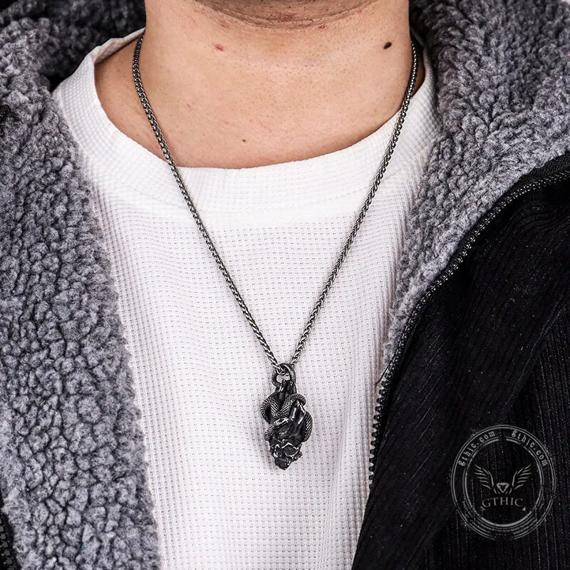 Snake Wrapped Fingers Stainless Steel Animal Pendant sold by GTHIC product image thumbnail 2
