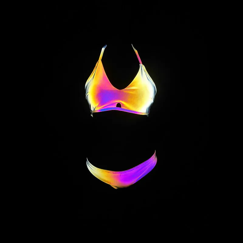 Pattern Printed Polyester Reflective Bikini Set sold by GTHIC product image thumbnail 5