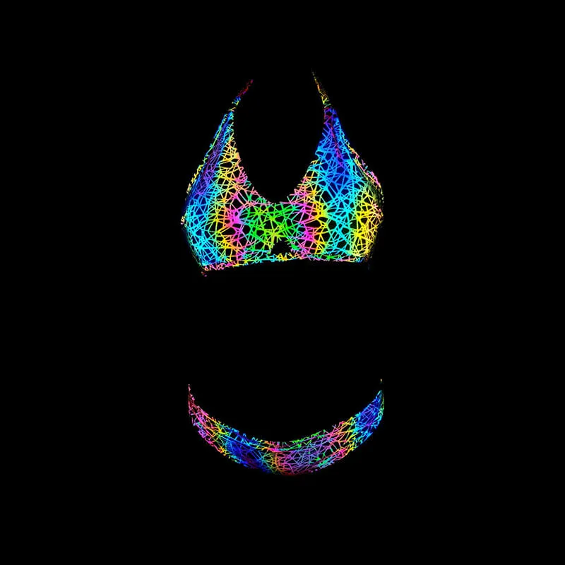 Pattern Printed Polyester Reflective Bikini Set sold by GTHIC product image thumbnail 4