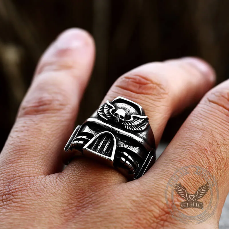 Punk Skull Wings Stainless Steel Ring sold by GTHIC product image thumbnail 5