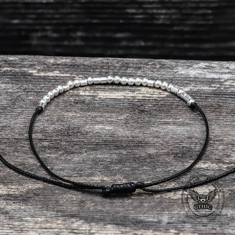 Never Give Up Morse Code Sterling Silver Bracelet sold by GTHIC product image thumbnail 5