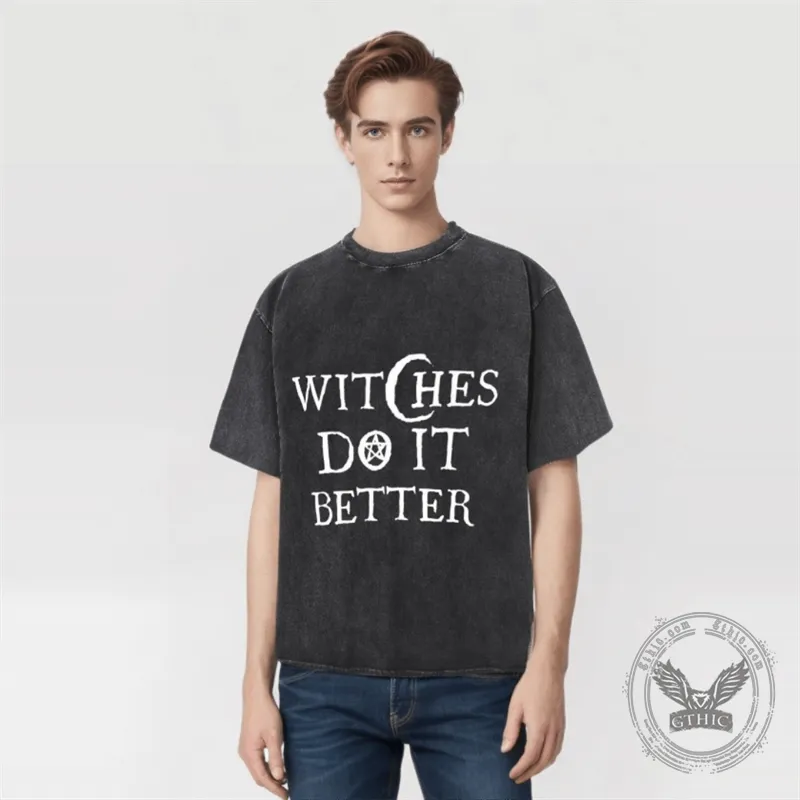 Vintage Washed Witches Do It Better T-shirt sold by GTHIC product image thumbnail 2