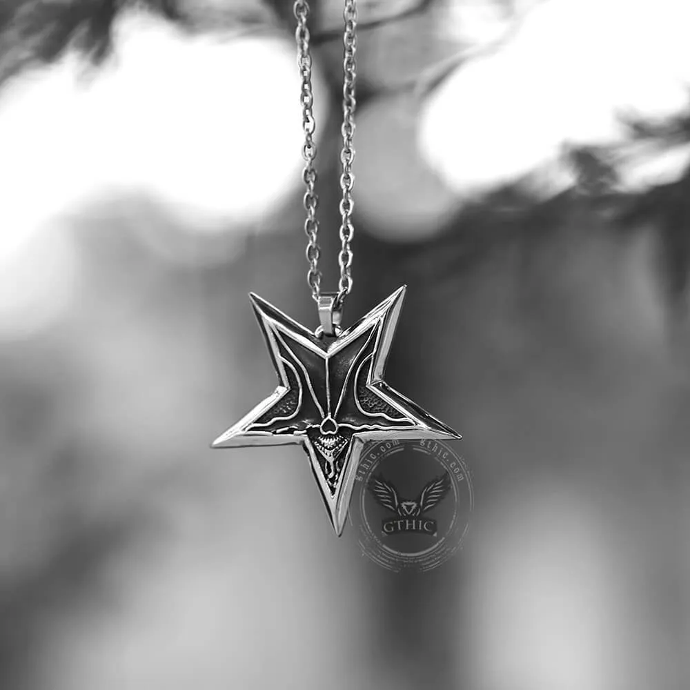 Devil Satan Smile Stainless Steel Pentagram Necklace sold by GTHIC product image thumbnail 3