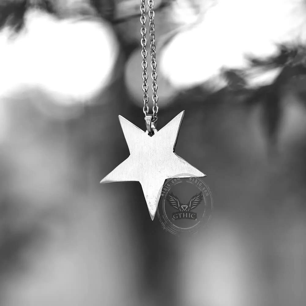 Devil Satan Smile Stainless Steel Pentagram Necklace sold by GTHIC product image thumbnail 5