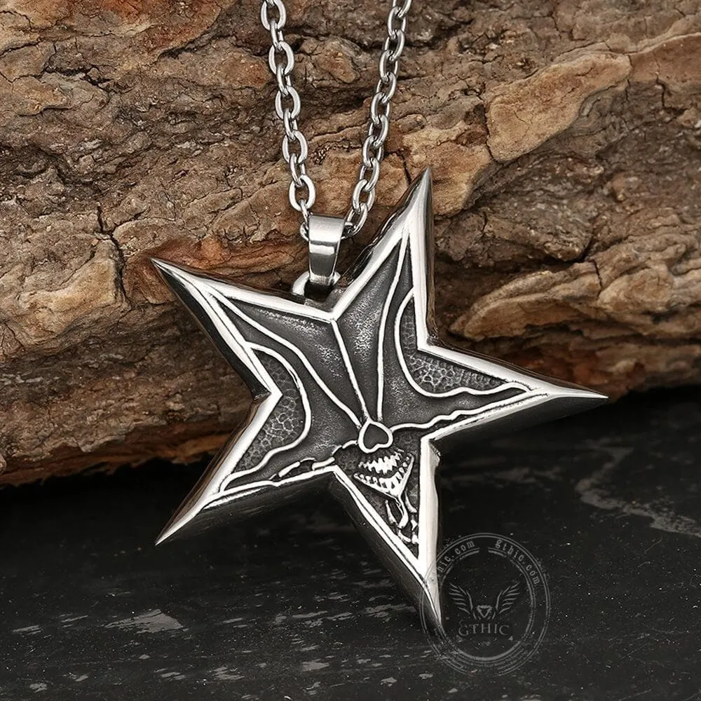Devil Satan Smile Stainless Steel Pentagram Necklace sold by GTHIC product image thumbnail 4