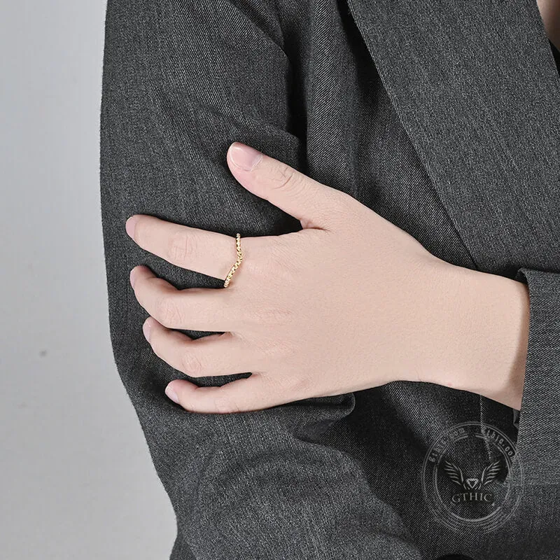 Simple V Shaped Curved Stainless Steel Ring sold by GTHIC product image thumbnail 2