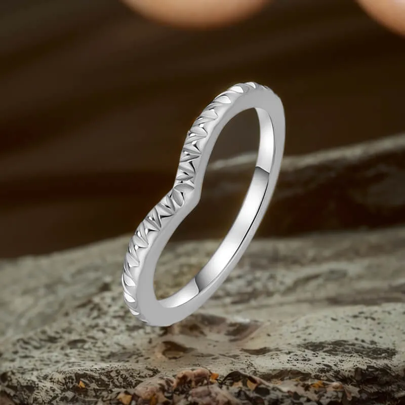 Simple V Shaped Curved Stainless Steel Ring sold by GTHIC product image thumbnail 3