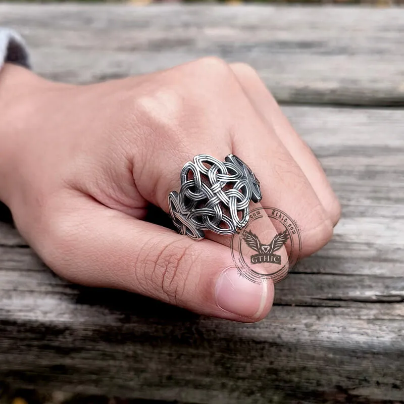 Simple Viking Celtic Knot Stainless Steel Ring sold by GTHIC product image thumbnail 2