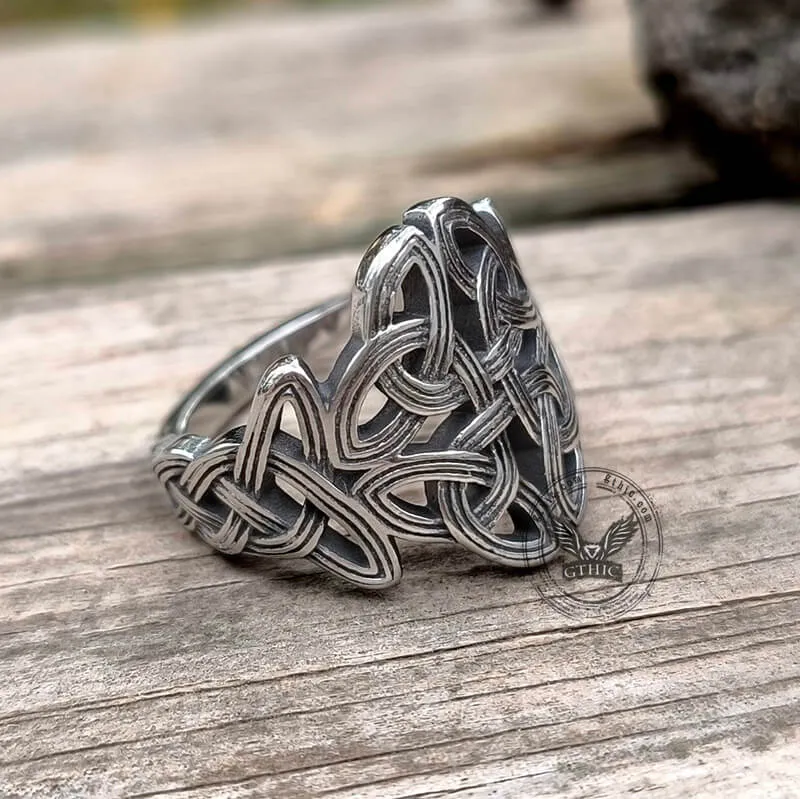 Simple Viking Celtic Knot Stainless Steel Ring sold by GTHIC product image thumbnail 5