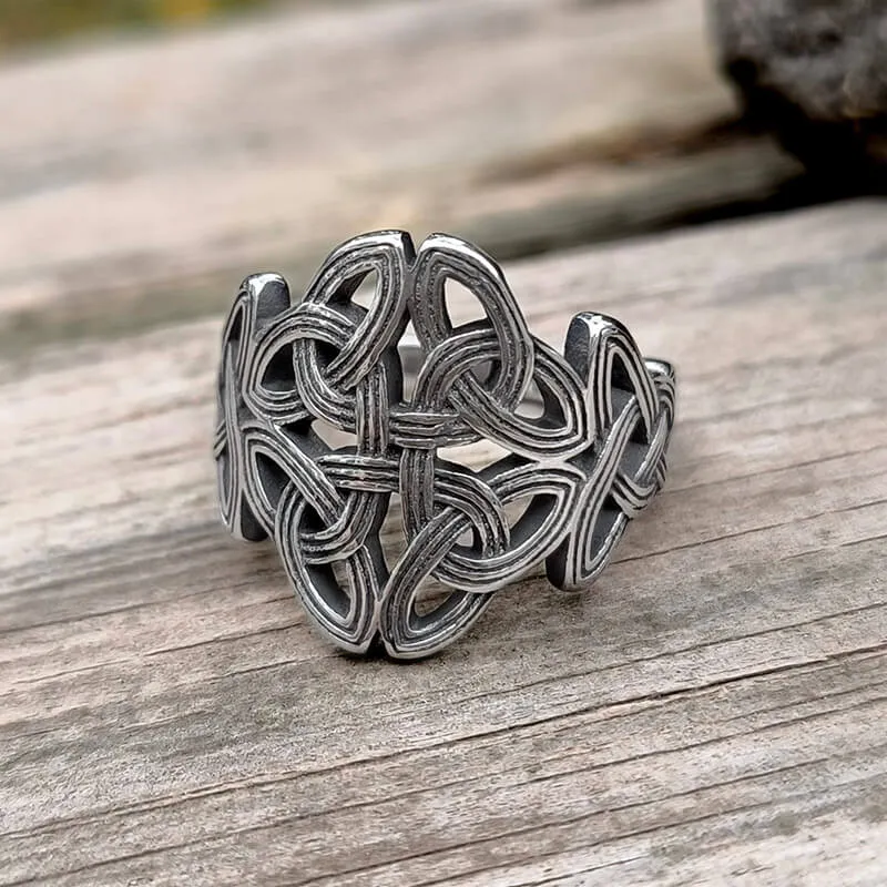 Simple Viking Celtic Knot Stainless Steel Ring sold by GTHIC