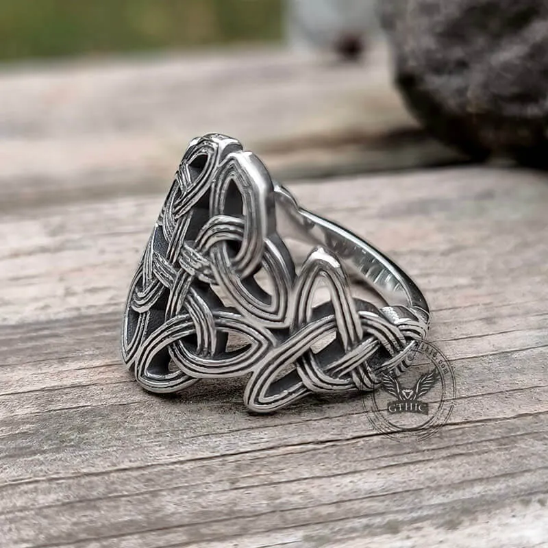 Simple Viking Celtic Knot Stainless Steel Ring sold by GTHIC product image thumbnail 3