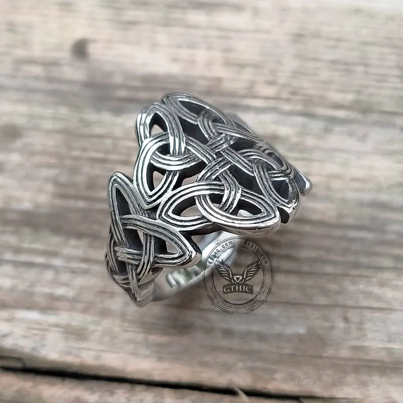 Simple Viking Celtic Knot Stainless Steel Ring sold by GTHIC product image thumbnail 4