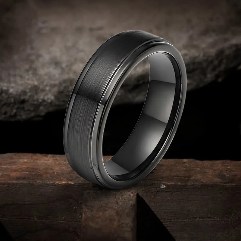 Minimalist Black Color Titanium Band Ring sold by GTHIC product image thumbnail 4