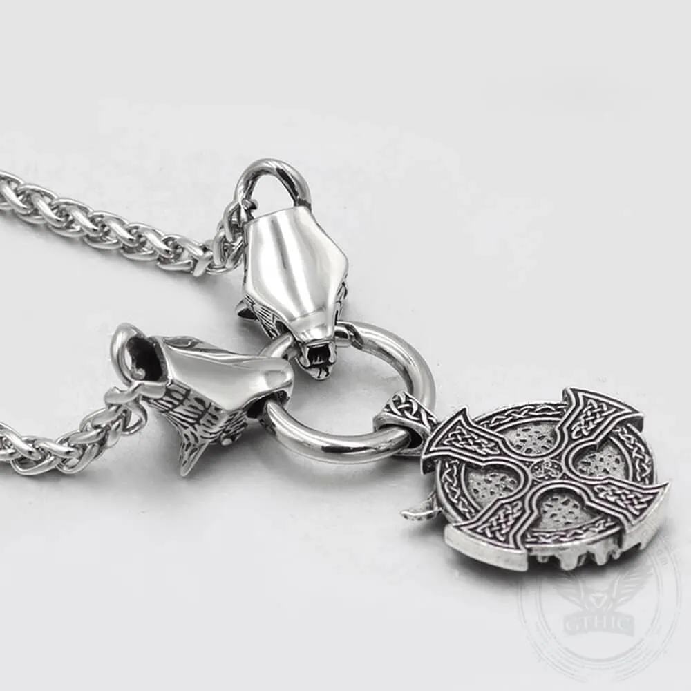 Odin Wolf Raven Stainless Steel Viking Necklace sold by GTHIC product image thumbnail 5