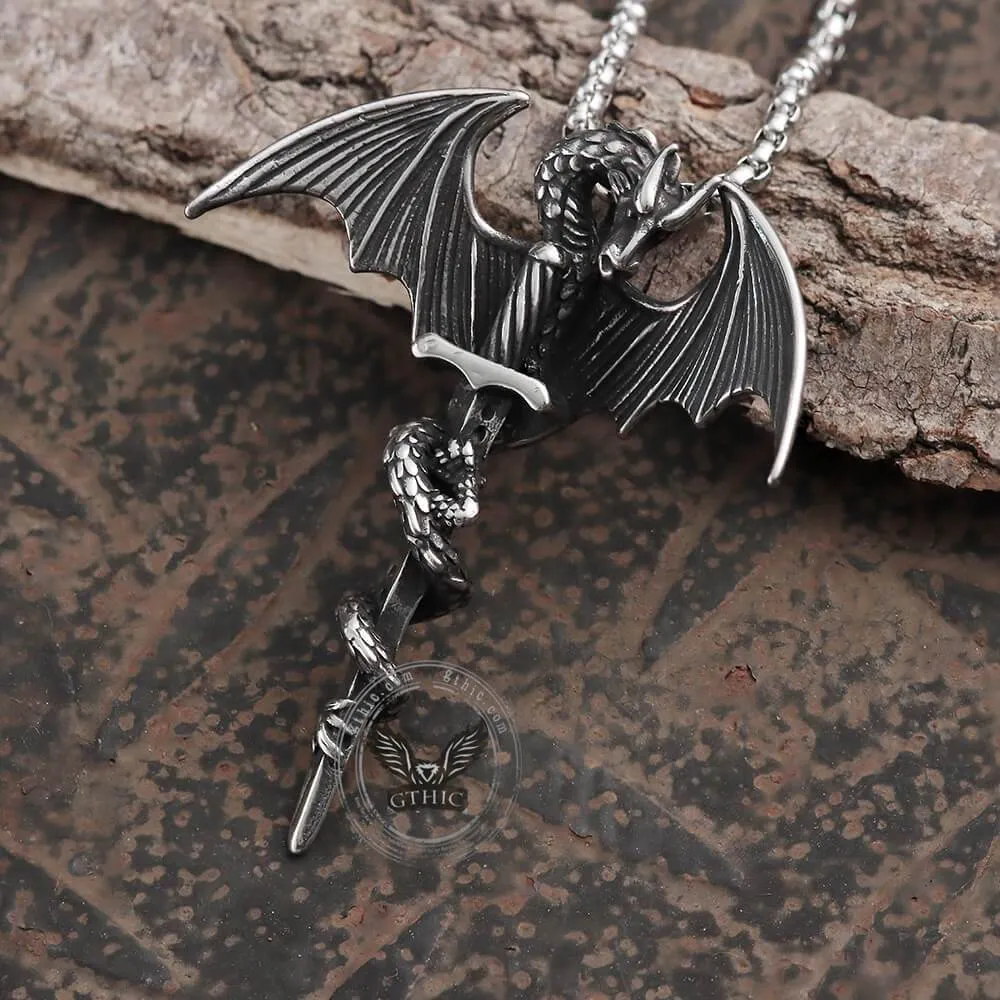 Gothic Dragon Stainless Steel Pendant sold by GTHIC product image thumbnail 3