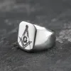 Ag Polished Stainless Steel Masonic Ring sold by GTHIC