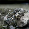 Woven Alloy Skull Paracord Bracelet sold by GTHIC