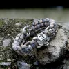 Woven Alloy Skull Paracord Bracelet sold by GTHIC