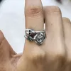 Gothic Rose Skull Stainless Steel Ring sold by GTHIC
