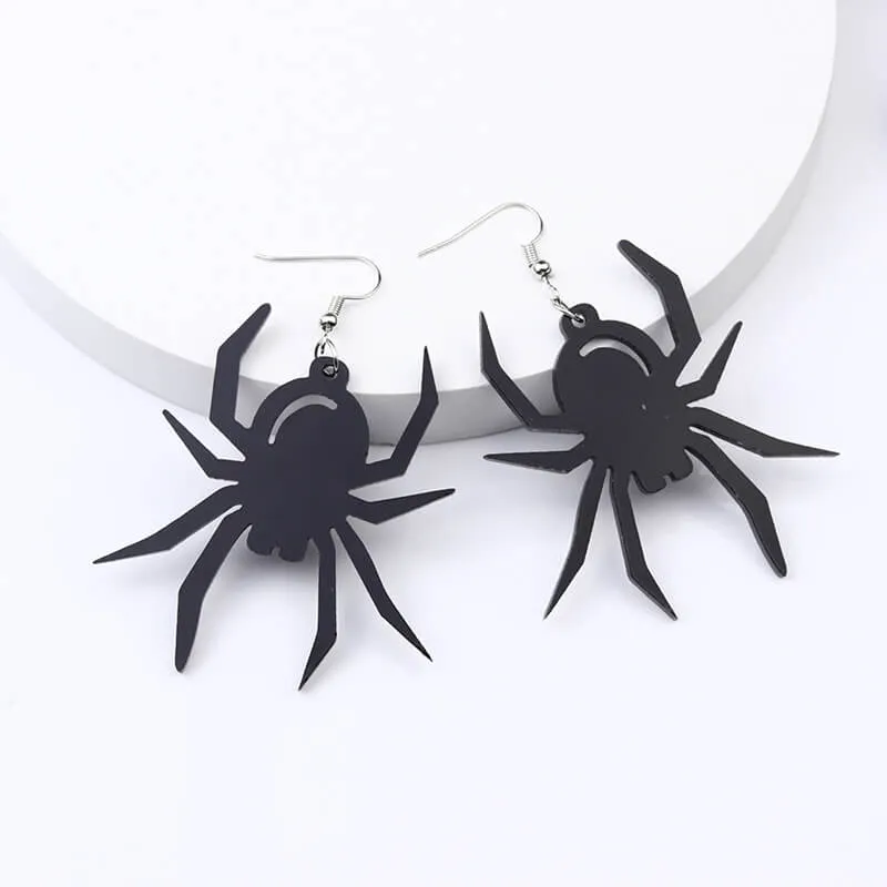 Halloween Spider Design Acrylic Earrings sold by GTHIC