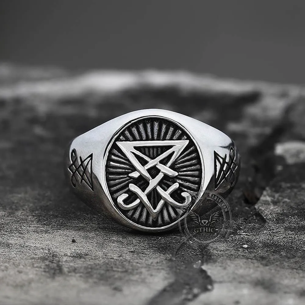 Lucifer Nephilim Seal Stainless Steel Ring sold by GTHIC product image thumbnail 4