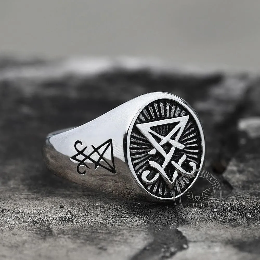 Lucifer Nephilim Seal Stainless Steel Ring sold by GTHIC product image thumbnail 5