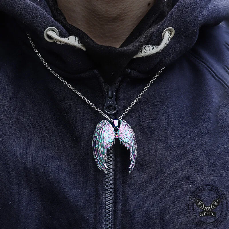 Vintage Angel Wings Stainless Steel Pendant sold by GTHIC product image thumbnail 2