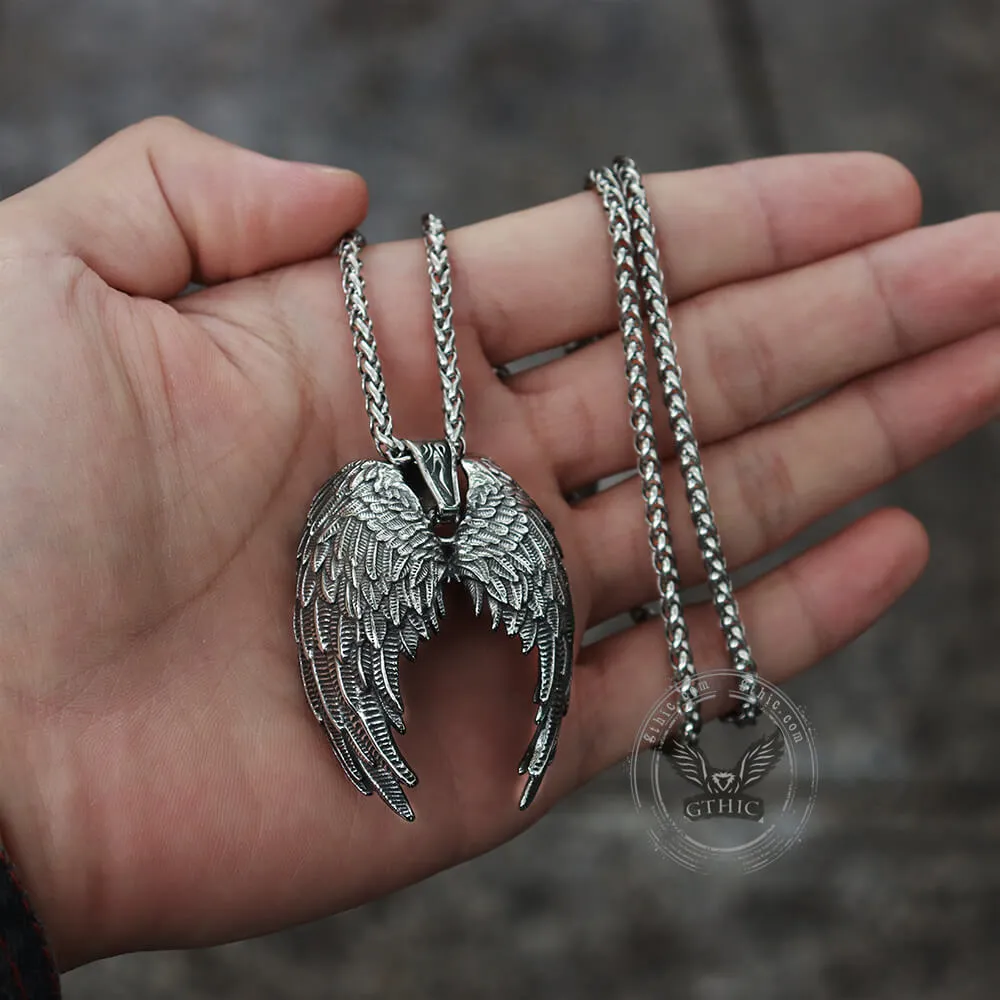 Vintage Angel Wings Stainless Steel Pendant sold by GTHIC product image thumbnail 3