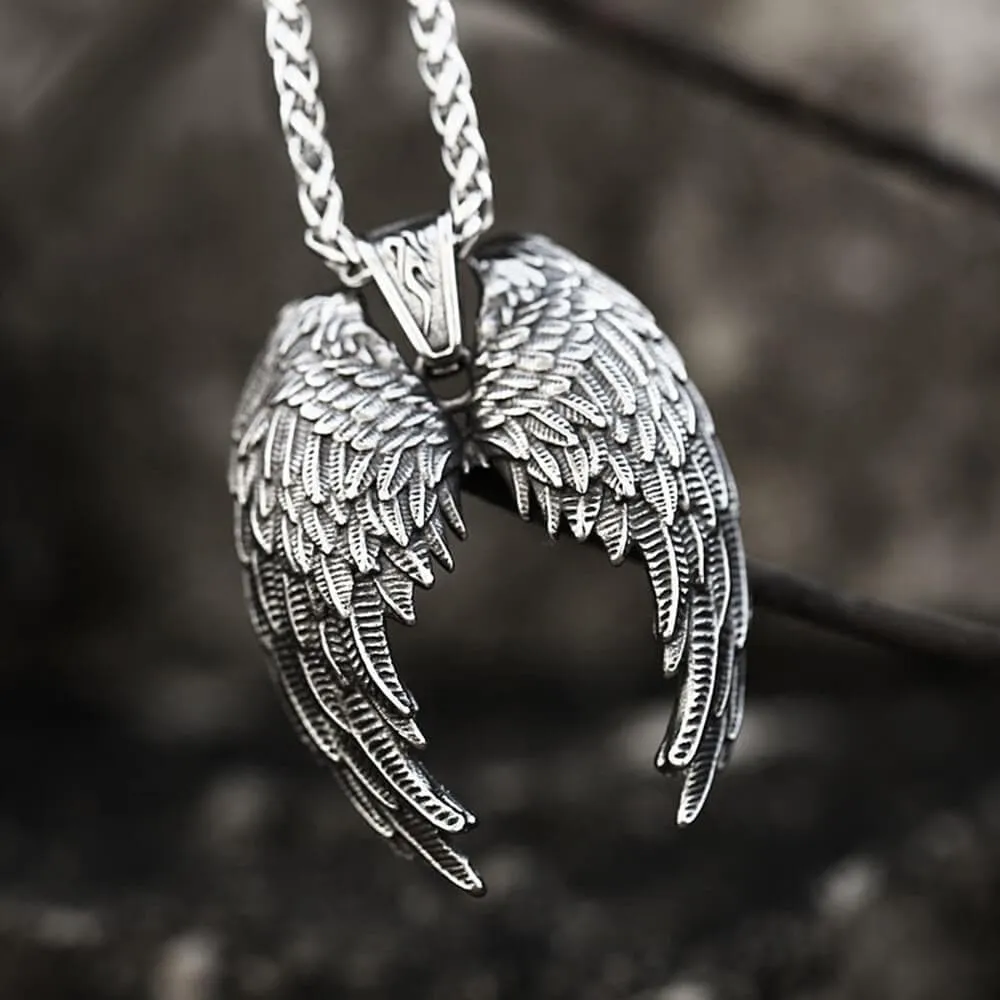 Vintage Angel Wings Stainless Steel Pendant sold by GTHIC