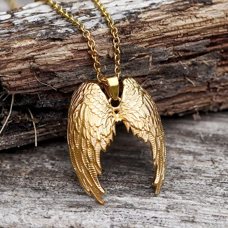 Vintage Angel Wings Stainless Steel Pendant sold by GTHIC product image thumbnail 4