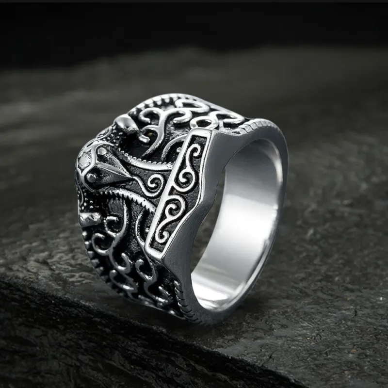 Mjöllnir hammer Stainless Steel Viking Ring sold by GTHIC
