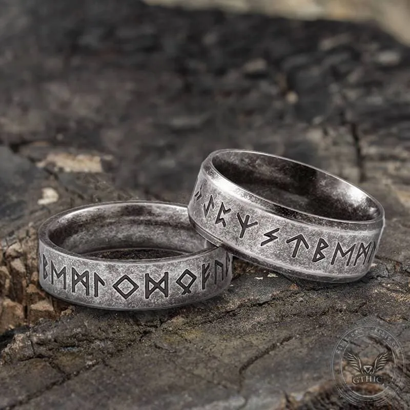 Vintage Viking Runes Sterling Silver Ring sold by GTHIC
