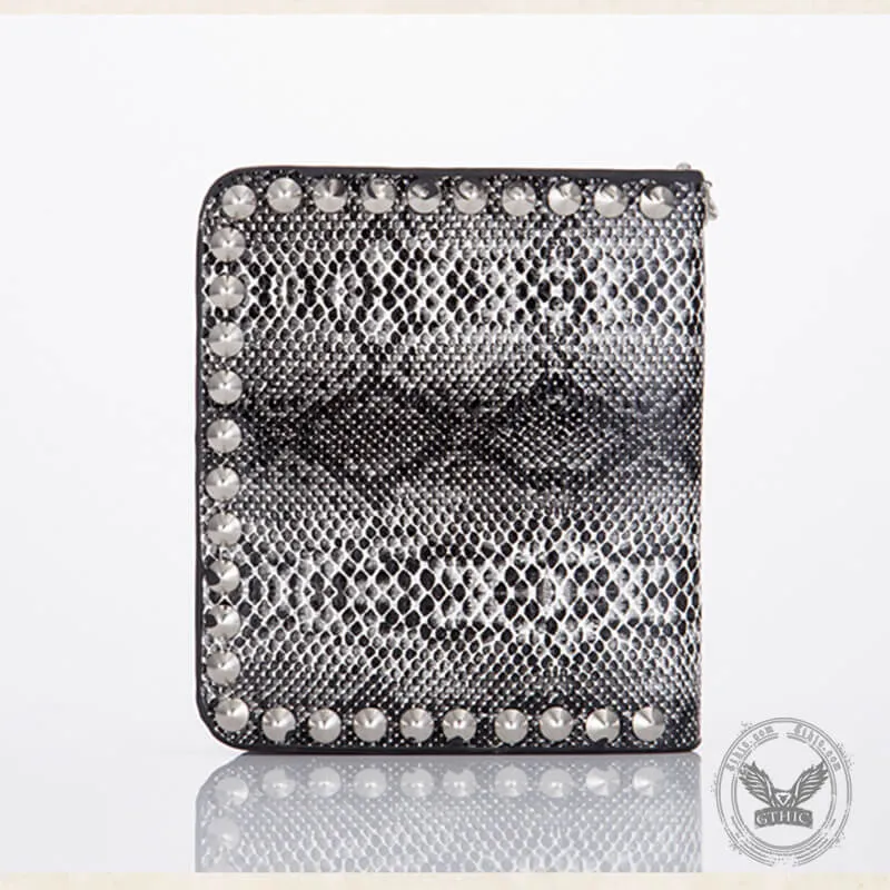 Punk Skull Cross Snake Pattern Rivet Wallet sold by GTHIC product image thumbnail 5