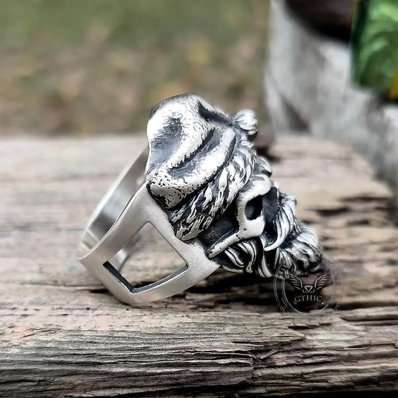 Santa Claus Skull Sterling Silver Ring sold by GTHIC product image thumbnail 5
