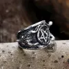 Baphomet Sigil Stainless Steel Occultisme Ring sold by GTHIC