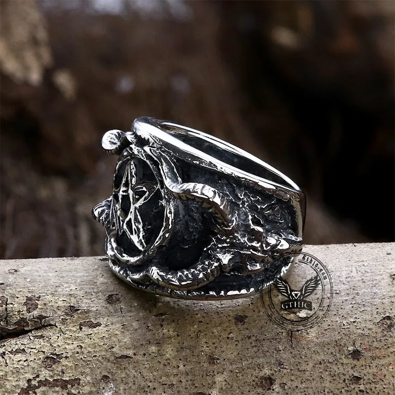 Baphomet Sigil Stainless Steel Occultisme Ring sold by GTHIC product image thumbnail 5