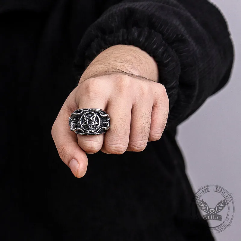 Baphomet Sigil Stainless Steel Occultisme Ring sold by GTHIC product image thumbnail 2