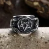 Baphomet Sigil Stainless Steel Occultisme Ring sold by GTHIC