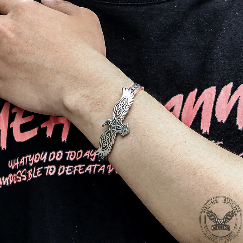 Celtic Eagle Stainless Steel Viking Cuff Bracelet sold by GTHIC product image thumbnail 2