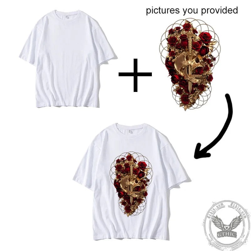 Custom Print Cotton Drop Shoulder T-shirt sold by GTHIC