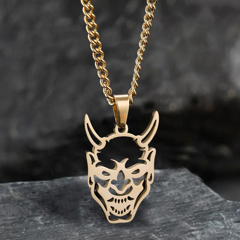 Hollow Oni Mask Stainless Steel Necklace sold by GTHIC product image thumbnail 4