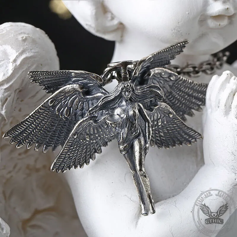 Six Wings Angel Sterling Silver Religion Pendant sold by GTHIC product image thumbnail 2
