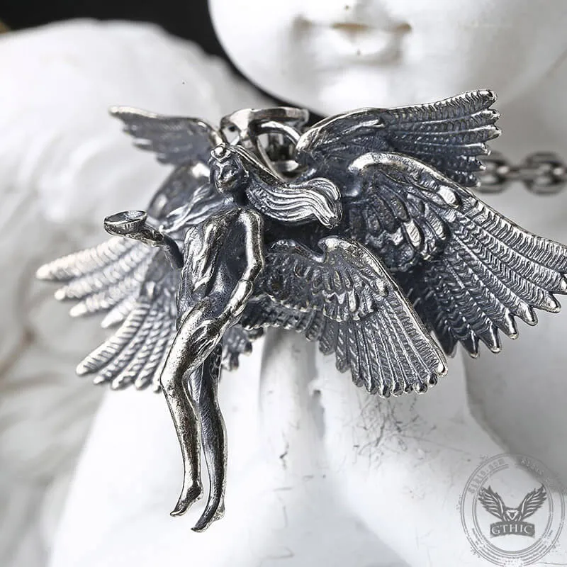 Six Wings Angel Sterling Silver Religion Pendant sold by GTHIC product image thumbnail 4