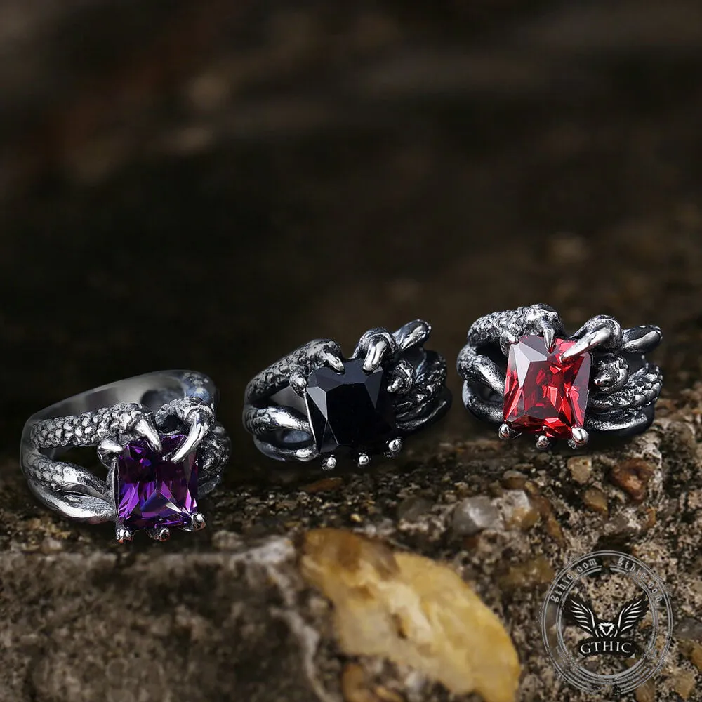 Gothic Dragon Claw Stainless Steel Gem Ring sold by GTHIC product image thumbnail 3