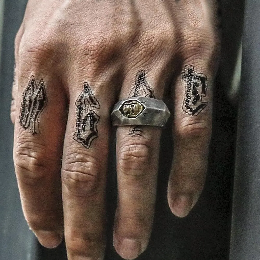 Not To Say Skull Sterling Silver Biker Ring sold by GTHIC product image thumbnail 3