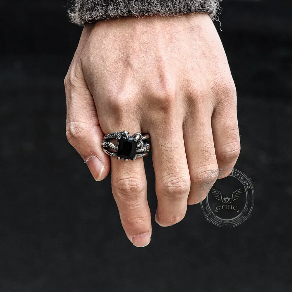 Gothic Dragon Claw Stainless Steel Gem Ring sold by GTHIC product image thumbnail 4