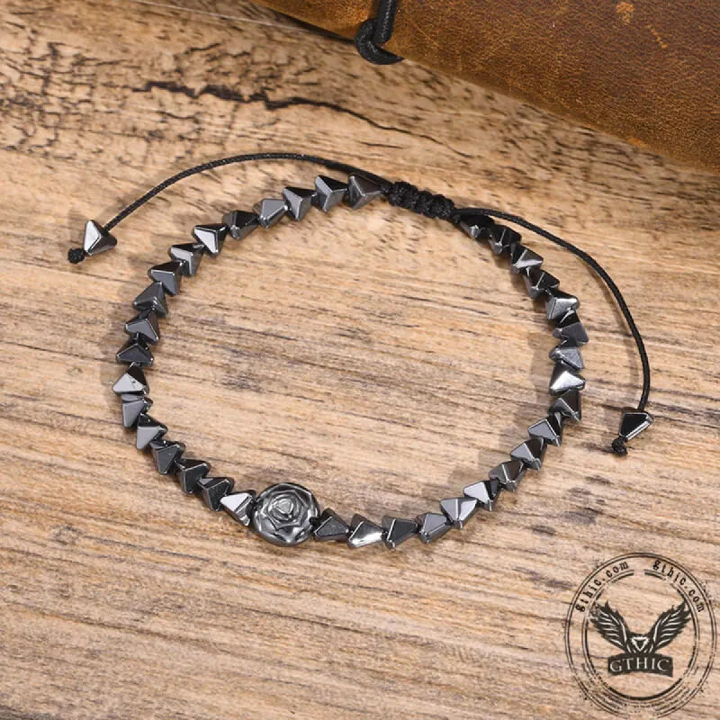 Vintage Rose Natural Stone Bead Bracelet sold by GTHIC